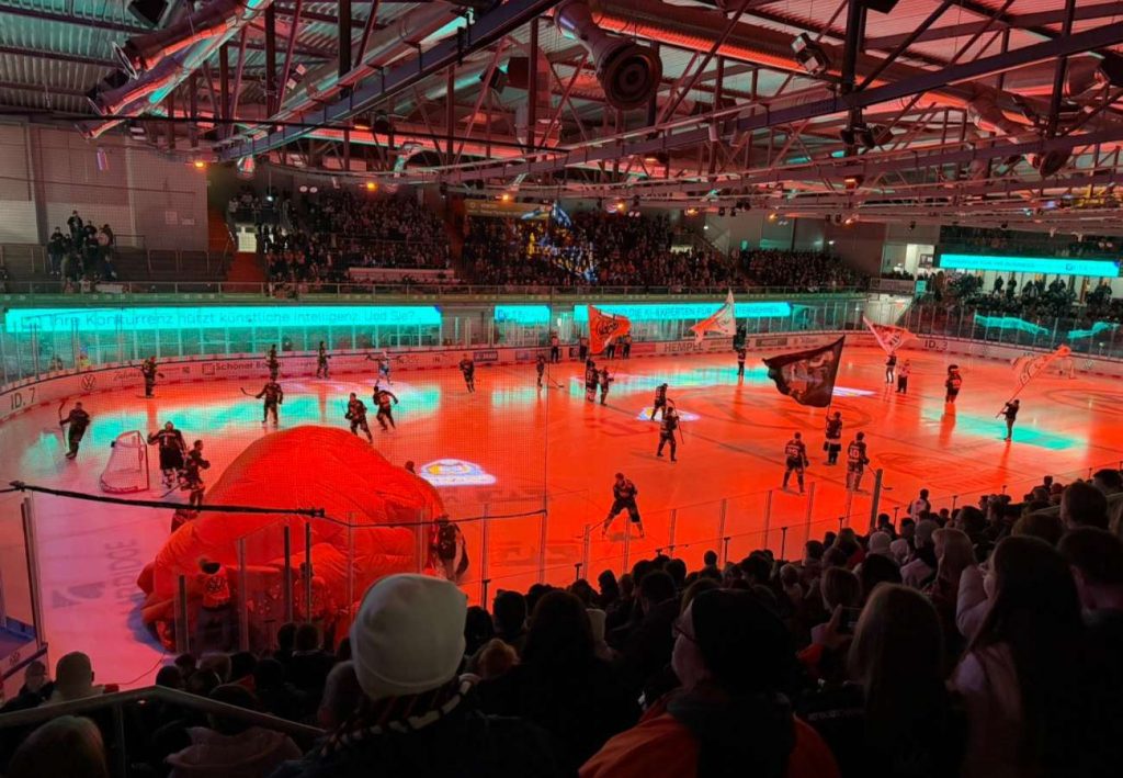 Beim Eishockey der Grizzlys Wolfsburg