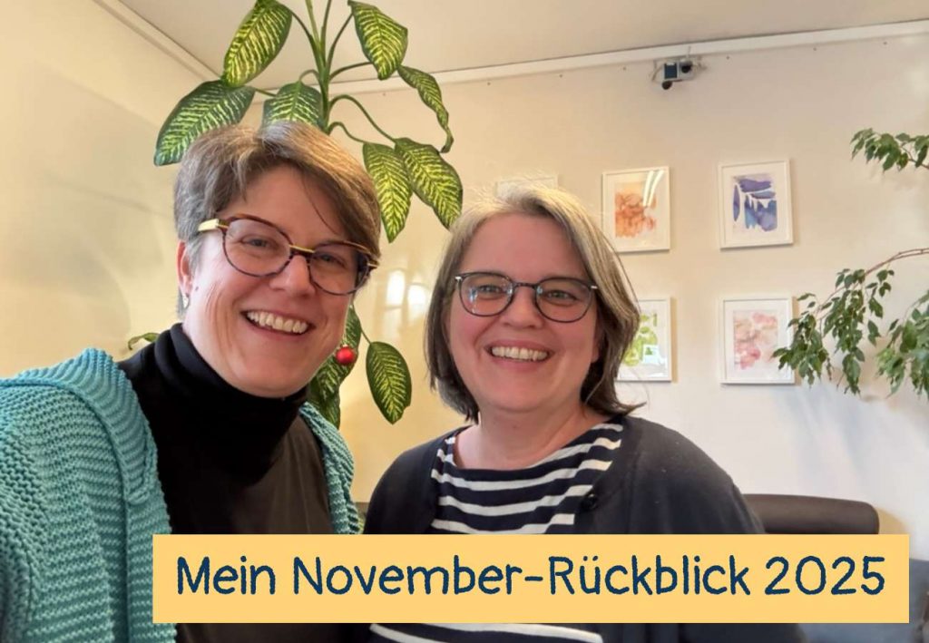 Sabine Landua und Kollegin beim Selfie im Café