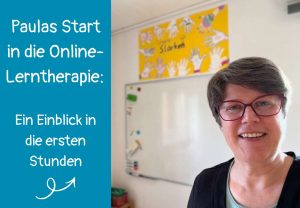Sabine Landua in ihrer Lerntherapiepraxis, Text: Paulas Start in die Lerntherapie: Einblick in die ersten Stunden