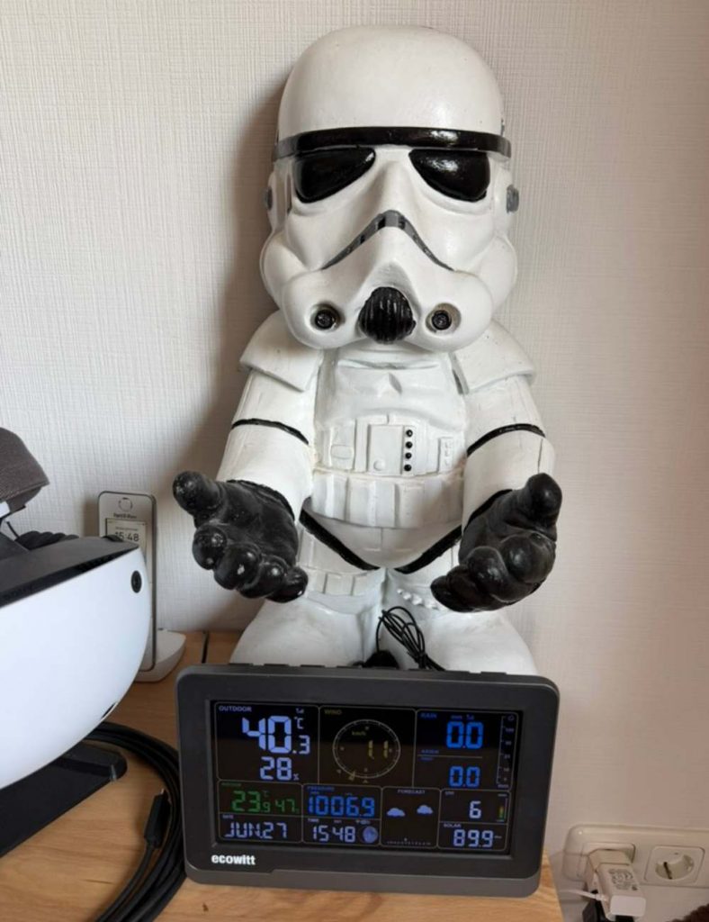 Ein Stormtrouper mit Temperaturanzeige